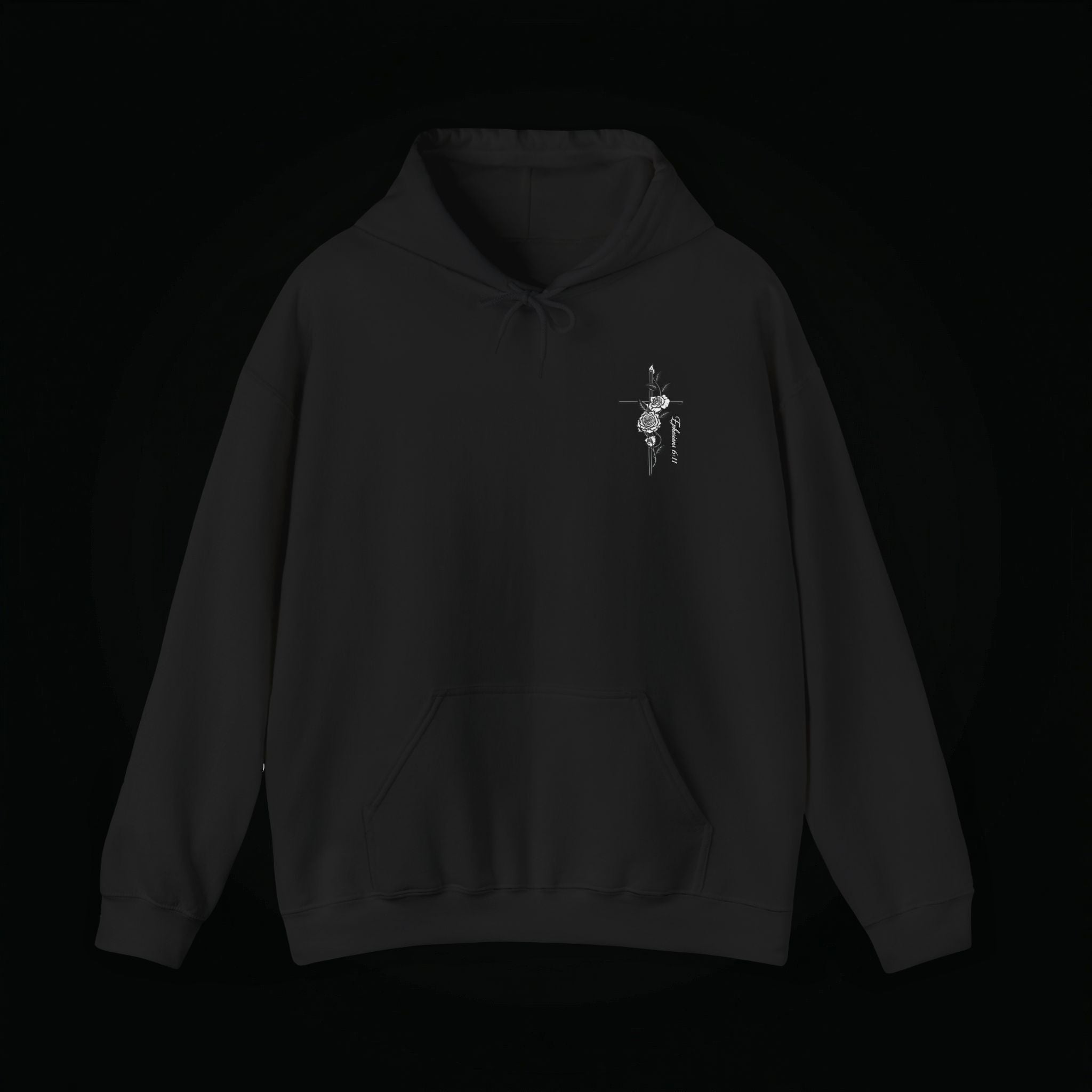 Winged Cross Hoodie — Inspirational Christian Cross Hoodie with Angel Wings & Scripture Quote