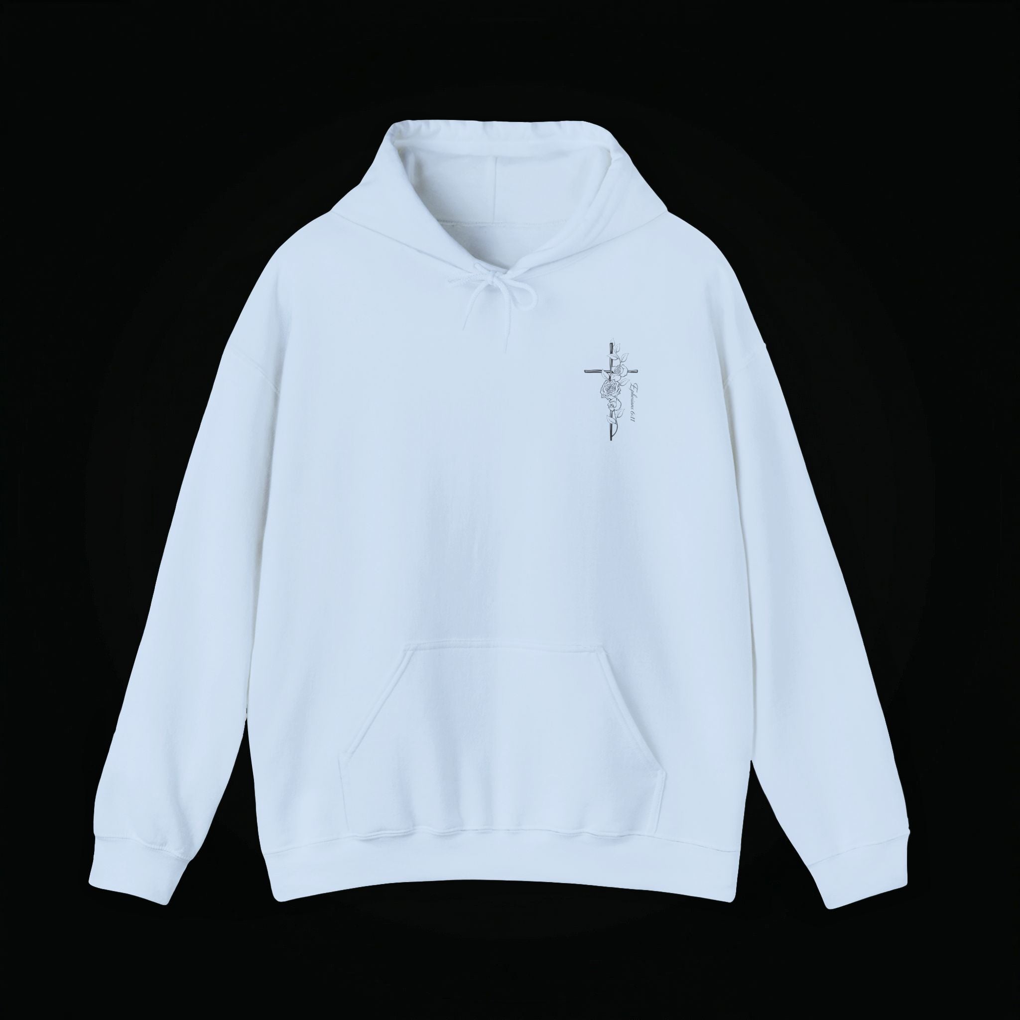 Winged Cross Hoodie — Inspirational Christian Cross Hoodie with Angel Wings & Scripture Quote