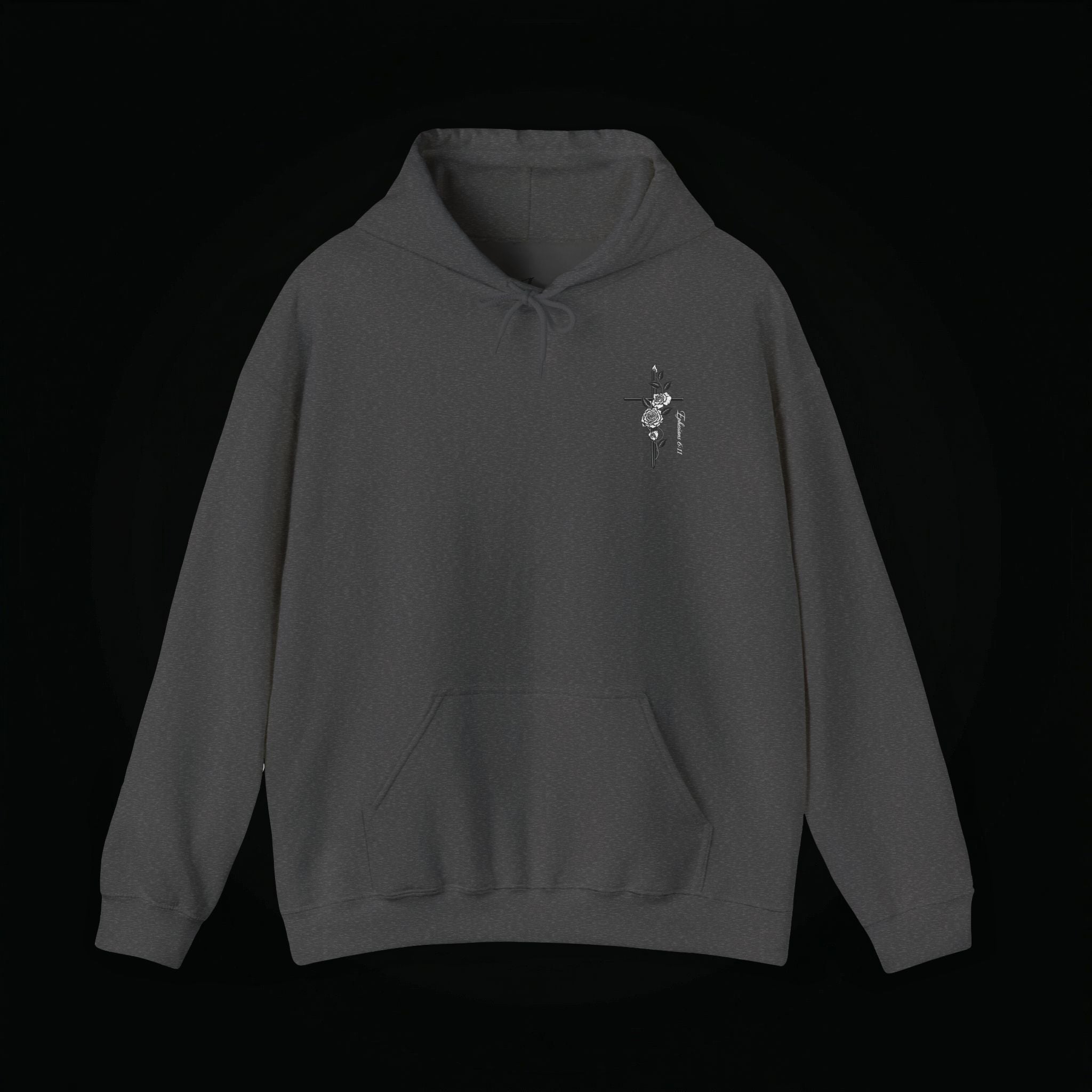 Winged Cross Hoodie — Inspirational Christian Cross Hoodie with Angel Wings & Scripture Quote