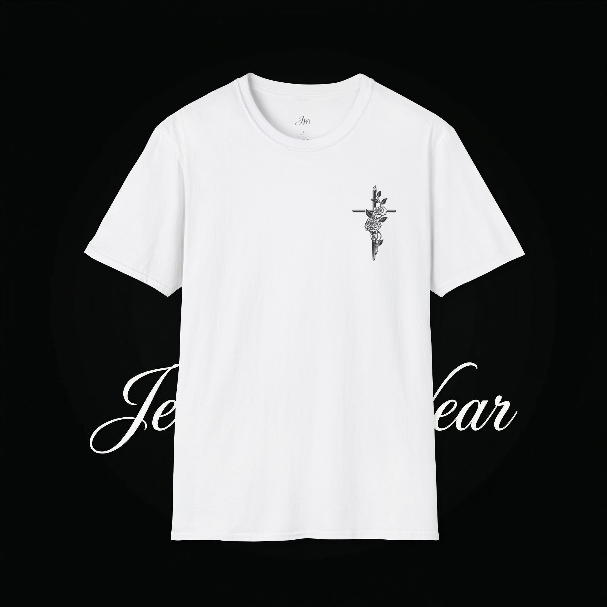 Christian Cross Sword T-Shirt — Winged Sword & Scripture Graphic