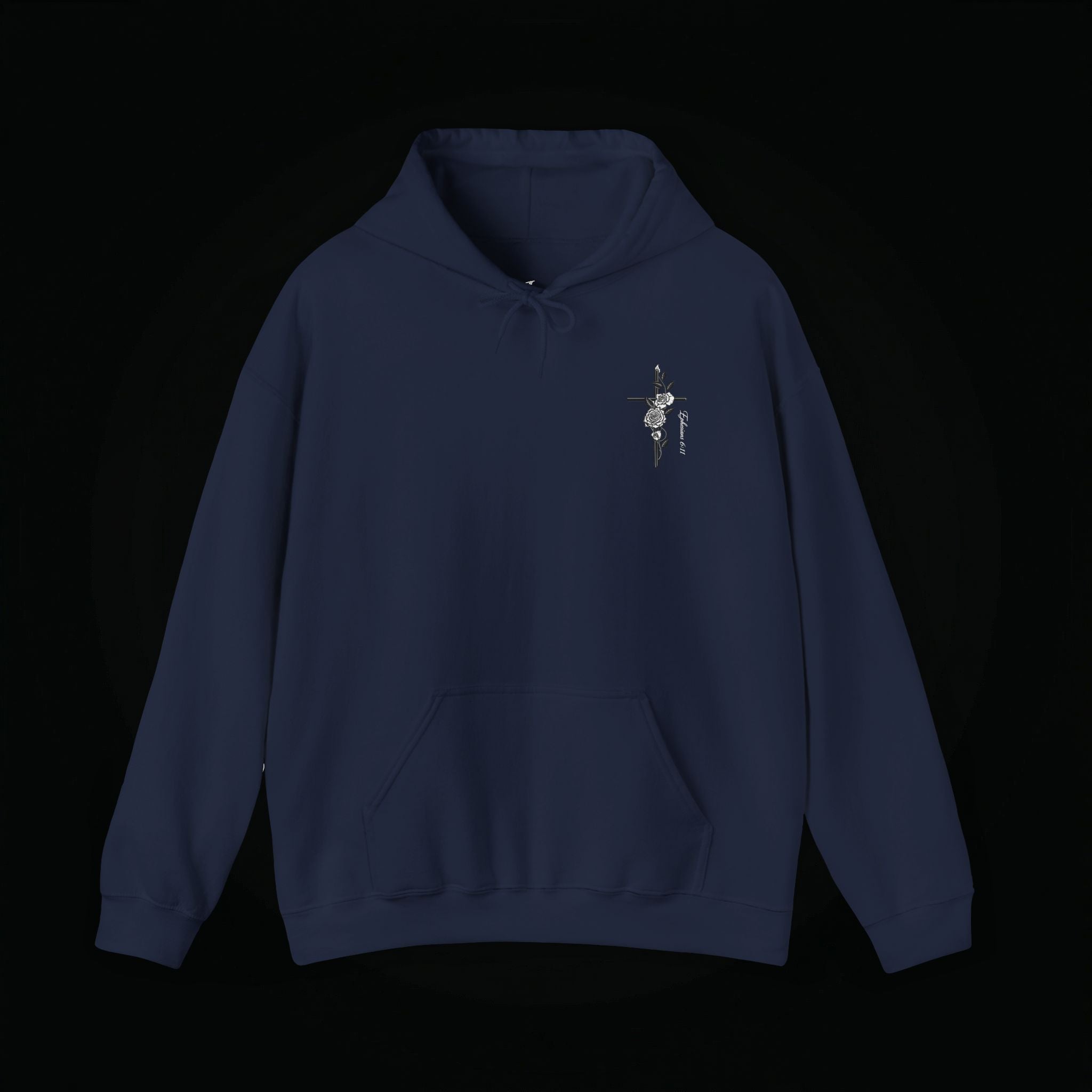 Winged Cross Hoodie — Inspirational Christian Cross Hoodie with Angel Wings & Scripture Quote