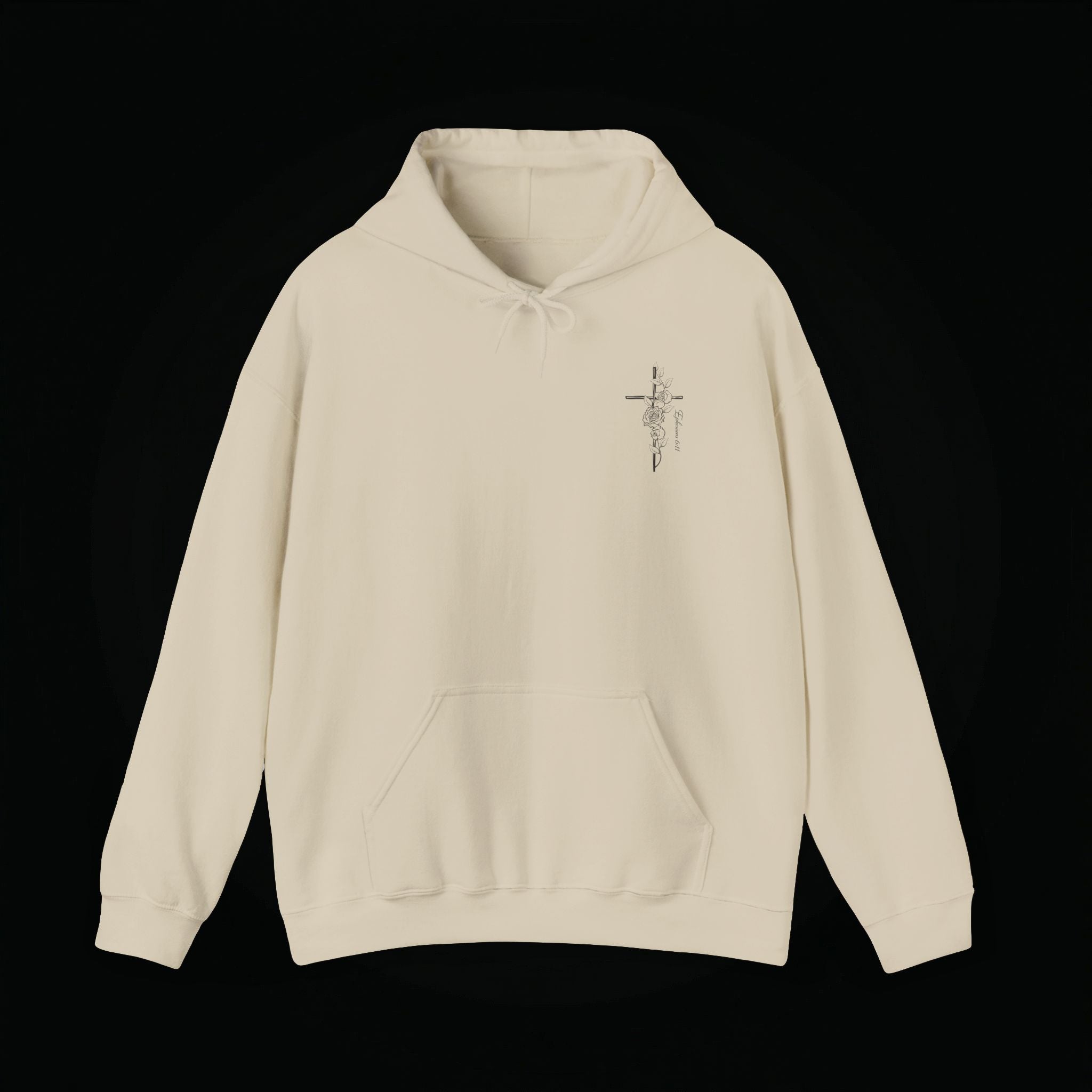 Winged Cross Hoodie — Inspirational Christian Cross Hoodie with Angel Wings & Scripture Quote