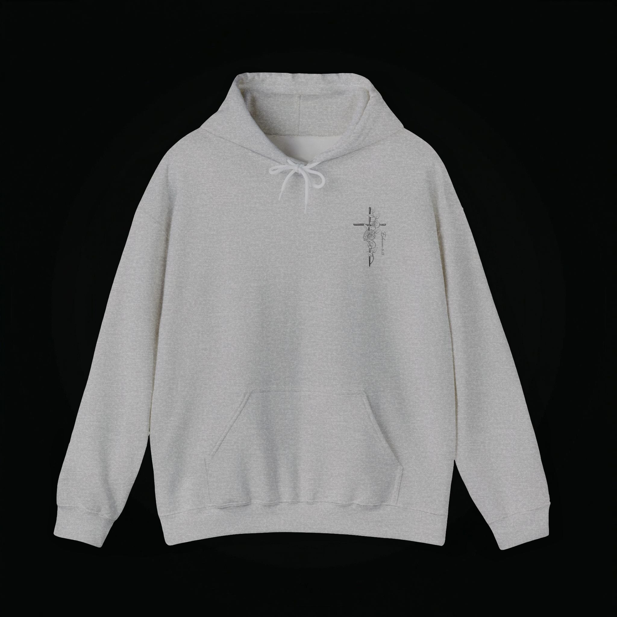 Winged Cross Hoodie — Inspirational Christian Cross Hoodie with Angel Wings & Scripture Quote