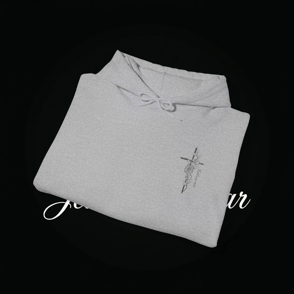 Winged Cross Hoodie — Inspirational Christian Cross Hoodie with Angel Wings & Scripture Quote