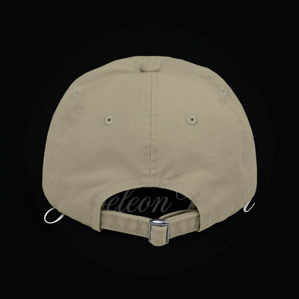 Distressed Black Cap with Rose Cross Embroidery — Gothic Floral Baseball Hat