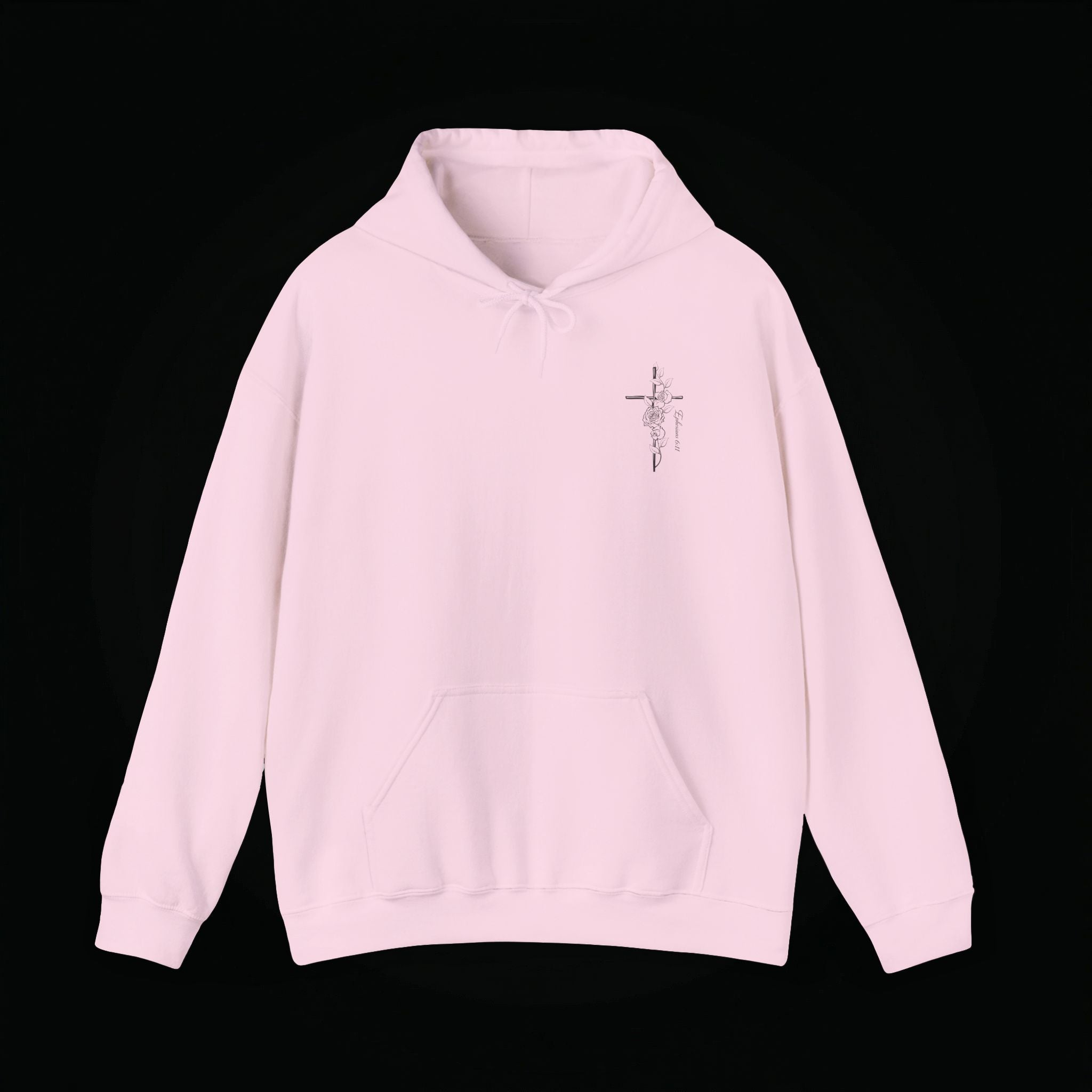 Winged Cross Hoodie — Inspirational Christian Cross Hoodie with Angel Wings & Scripture Quote
