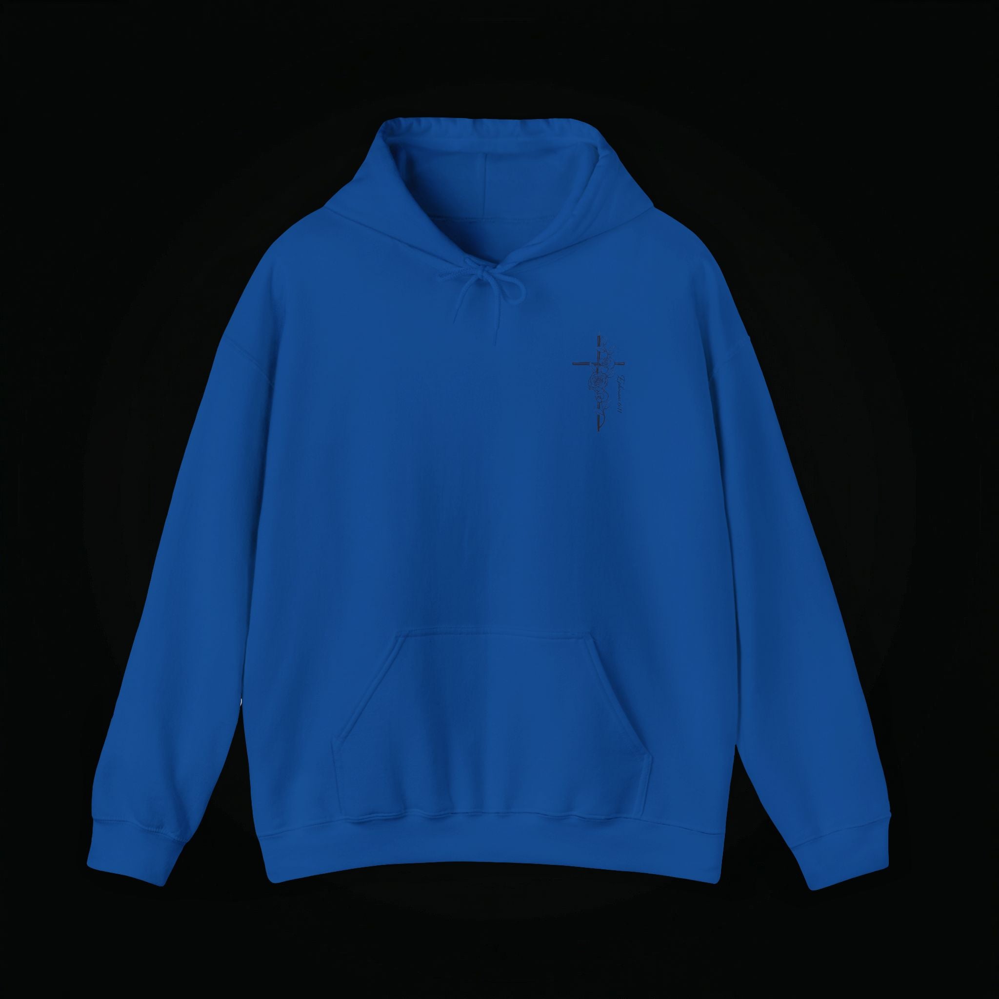 Winged Cross Hoodie — Inspirational Christian Cross Hoodie with Angel Wings & Scripture Quote