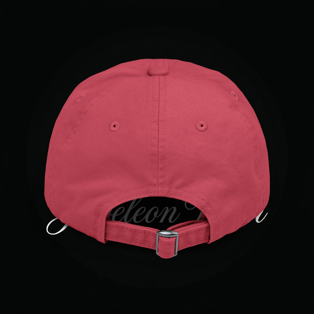 Distressed Black Cap with Rose Cross Embroidery — Gothic Floral Baseball Hat