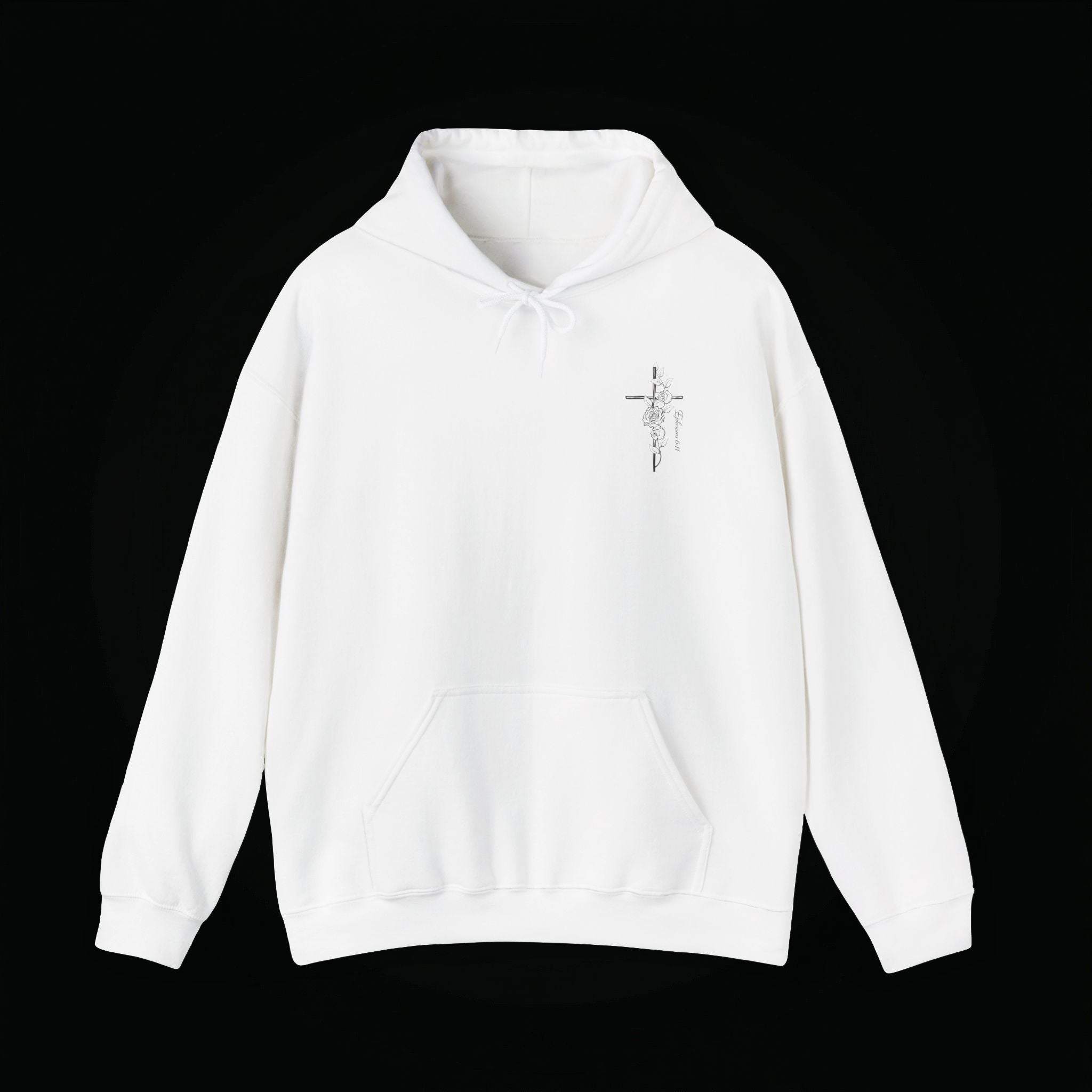 Winged Cross Hoodie — Inspirational Christian Cross Hoodie with Angel Wings & Scripture Quote