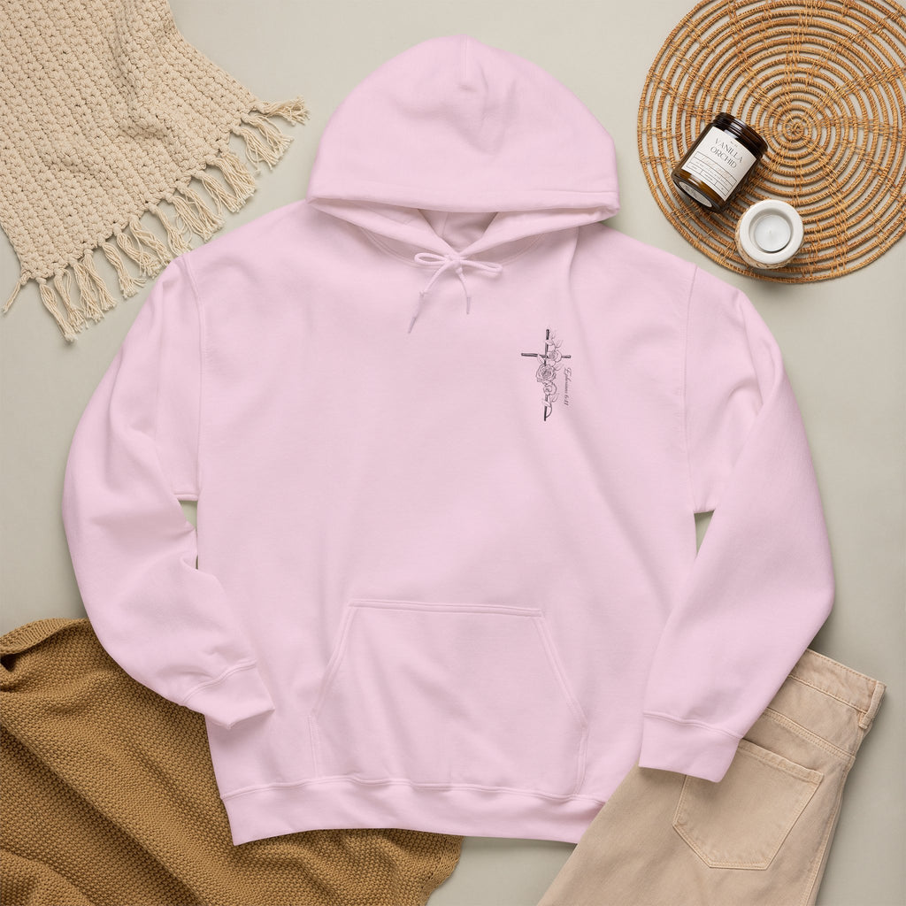 Winged Cross Hoodie — Inspirational Christian Cross Hoodie with Angel Wings & Scripture Quote