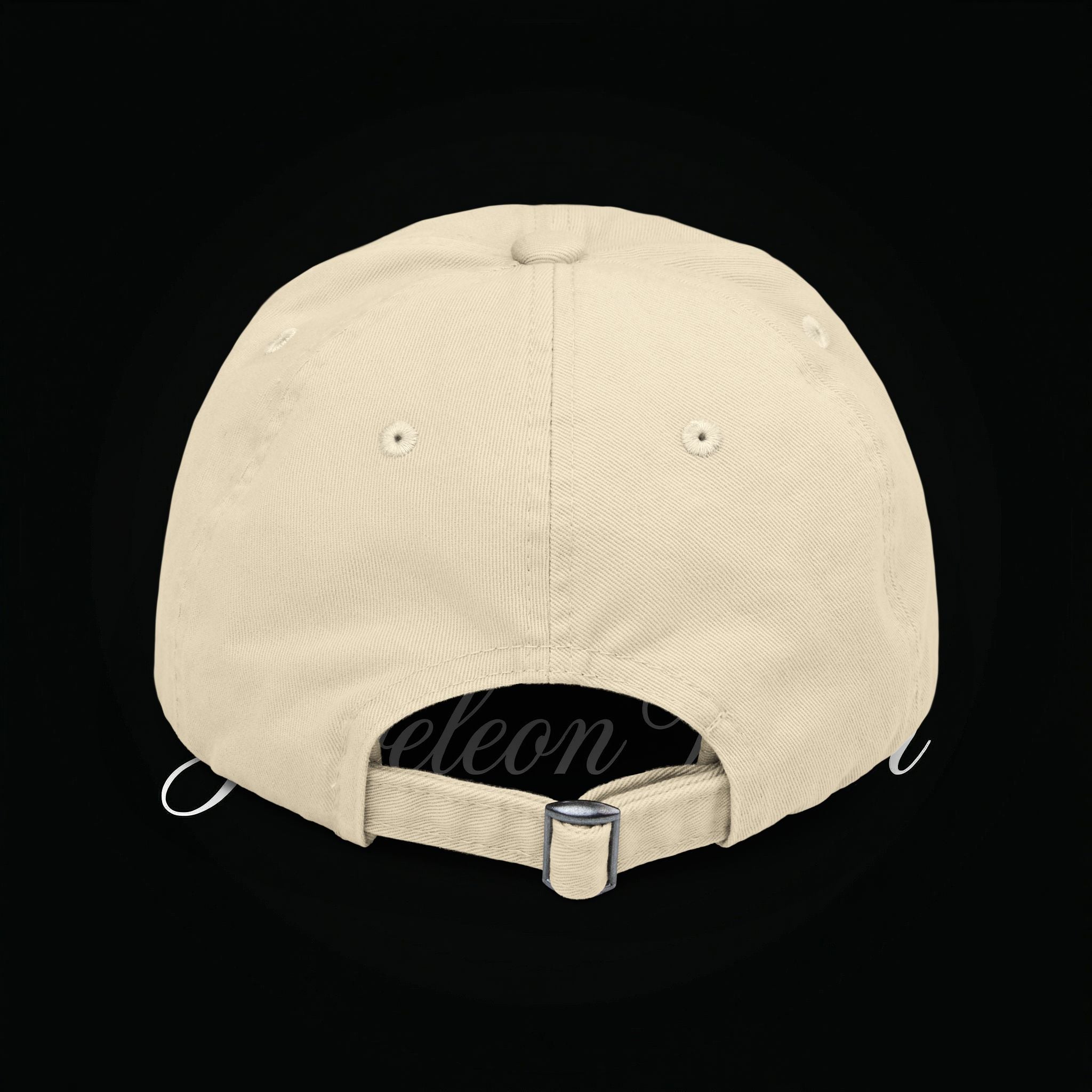 Distressed Black Cap with Rose Cross Embroidery — Gothic Floral Baseball Hat