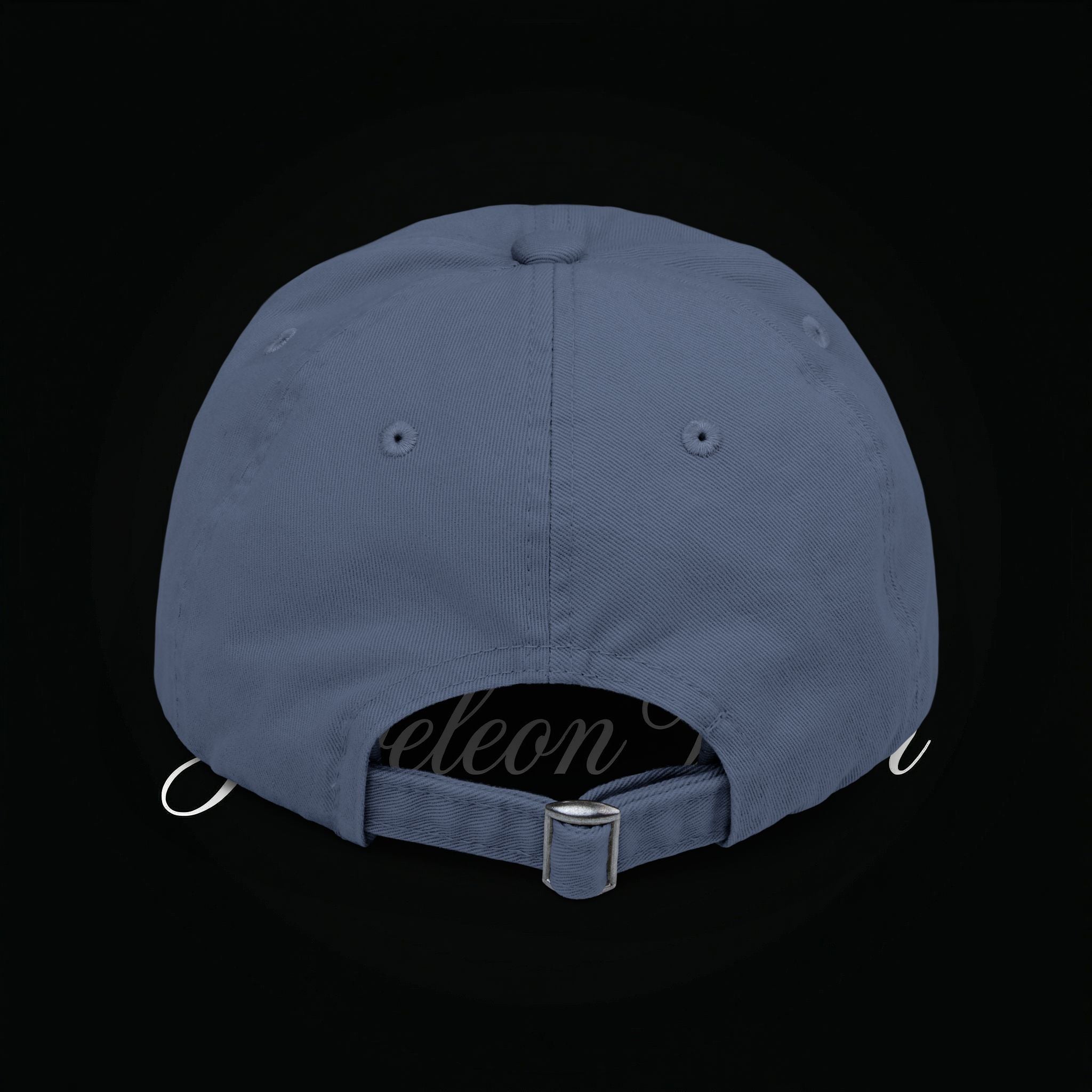 Distressed Black Cap with Rose Cross Embroidery — Gothic Floral Baseball Hat